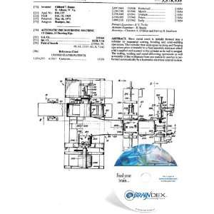  NEW Patent CD for AUTOMATIC DRUM FORMING MACHINE 