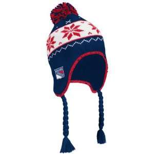  New York Rangers Womens Snowflake Tassel Pom Knit Hat 