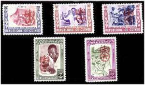 GUINEA B25 B29 1962 Malaria Eradication Stamps  