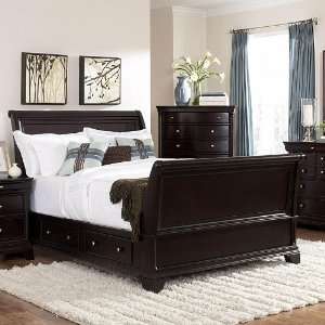  CAL KING SLEIGH PLATFORM BED W/ DRAWERS By Homelegance 