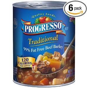 Progresso Traditional Soup, 99% Fat Free Beef Barley, 19 Ounce (Pack 
