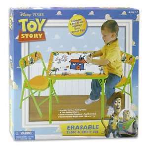  Toy Story 3 Piece Eraseable Activity Table and Chairs Set 
