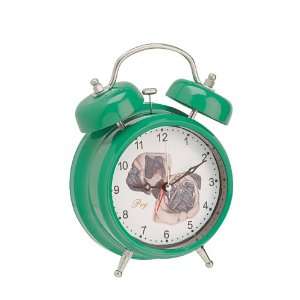  Pug Double Bell Dog Alarm Clock: Home & Kitchen