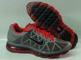 Nike Air Max + 2011 Grey Red Black Sneakers Mens Size 10.5  