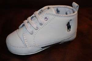 Baby Shoes: Ralph Lauren Layette.White Leather..9 12 Mo  