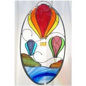  Stained Glass Hot Air Balloons Oval Ring: Everything Else