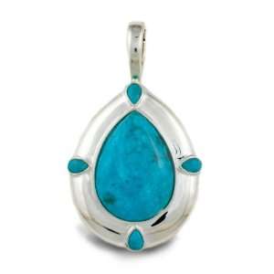  Sterling Silver Kingman Blue Turquoise Enhancer Jewelry