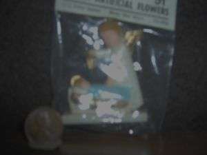 vintage angel and baby jesus plastic miniature  