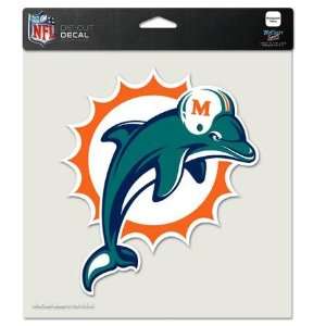 Miami Dolphins 8x8 COLOR Die Cut Window Decal: Sports 
