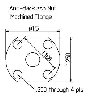   AB nut 1/2 10 acme .1/rev CNC router leadscrew anti backlash  