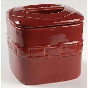  Longaberger Woven Traditions Paprika Small Square Canister 