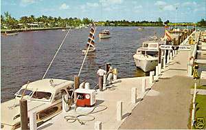 OLD PHOTO POSTCARD Ft Lauderdale FL YACHTS Bahia Mar PC  