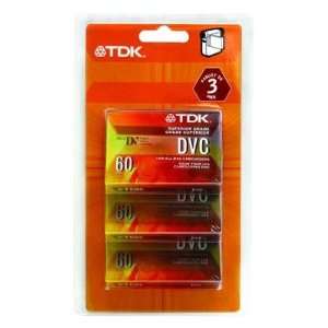  New DVC Camcorder tape 3 PK   DVM60MEC3 Electronics