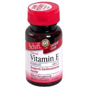  Schiff Natural Vitamin E Complex, 400 IU, Softgels, 50 