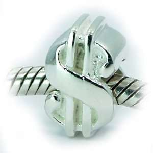 925 Sterling Silver  Money Logo Cash  Charm Bead Compatible with 