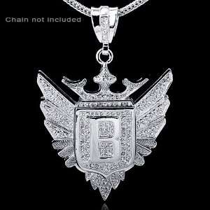  Bentley Inspired Silver Plated Hip Hop CZ Pendant: Jewelry