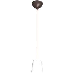 Besa Lighting Canto Opal Matte Bronze Mini Pendant with Dome Canopy