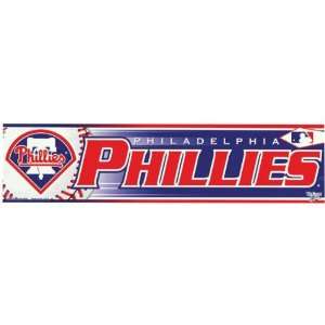   Phillies   Logo & Name Bumper Sticker MLB Pro Baseball Automotive