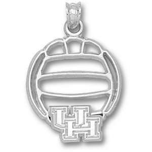    Houston Cougars 9/16in Sterling Silver Volleyball Pendant Jewelry