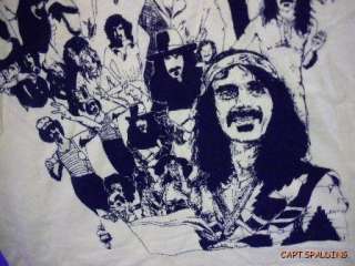 Vtg 60s   70s Tour Frank Zappa Concert T Shirt.Small.Anvil.  