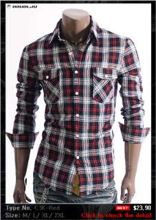 DOUBLJU Mens Casual Best Check Shirts Collection  
