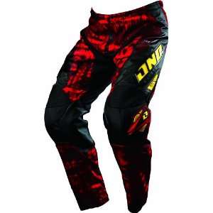  One Industries Carbon Radio Star Red/Yellow Size 28 Pants 
