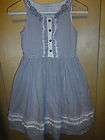 Chelseas Corner Blue Striped Ruffle Girls Dress Size 8