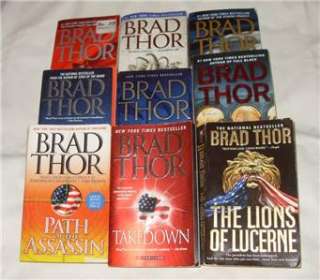 HUGE set of 9 Brad Thor/Scot Harvath+ novels  