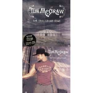  Tim McGraw Set Circus Down CD Promo Poster Flat 2001