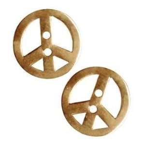   Metal Button 7/8 Peace Brass By The Package Arts, Crafts & Sewing