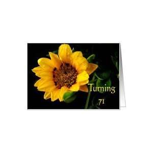  71st Birthday, yellow Gazania Card Toys & Games