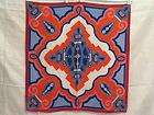 Bob Mackie Red/White/Blue Bedazzling Jewels Silk Scarf