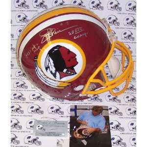  Signed Joe Theismann Helmet   Authentic   Autographed NFL 