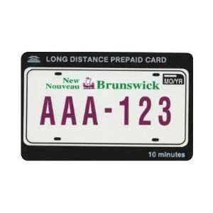  Phone Card New Brunswick (Canada) License Plate (With Tiny 