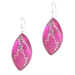    Red Purple Lavender Dust Leaf Earrings by Alexis Bittar: Jewelry