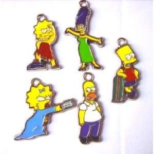 The Simpsons Family Figure Metal Pendants Charms