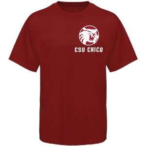  Cal State Chico Wildcats Cardinal Keen T shirt: Sports 