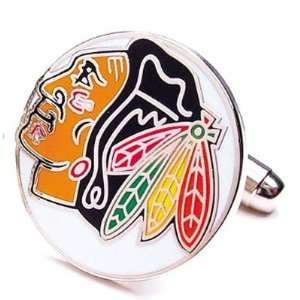 Chicago Blackhawks NHL Logod Executive Cufflinks w/Jewelry Box