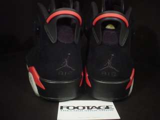 2010 Nike Air Jordan VI 6 Retro BLACK INFRARED RED PACK DS NEW Sz 9 