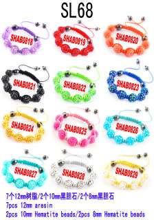 SL68 Handmade Bracelet Chain Pave Polymer Clay Resin Faceted Disco 