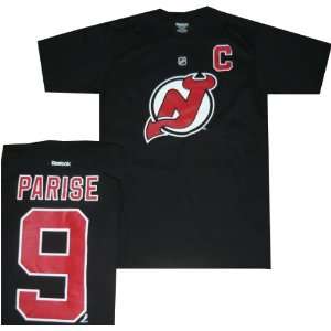  New Jersey Devils Zach Parise Reebok Black Captain T Shirt 