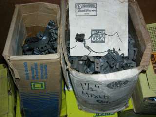 CADDY MISC CLAMPS ELECTRICAL BOX LOT VARIOUS SIZES  
