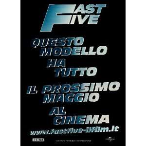  Fast Five Poster Movie Italian (11 x 17 Inches   28cm x 