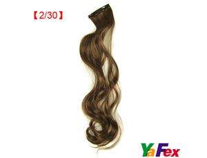 Cheap One piece Womens curly/wavy Clip in on Hair Extensions 