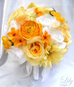 17pcs Wedding Bridal Bouquet Bride Decoration Package Groom Flowers 