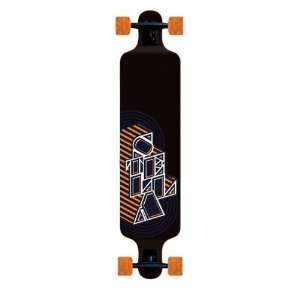  Stella Blockhead Black/Orange Longboard Deck (Deck Only 