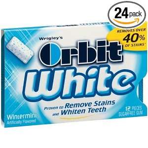 Orbit White Sugarfree Gum Wintermint, 12 Piece Packs (Pack of 24 