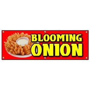  72 BLOOMING ONION BANNER SIGN onions fried fry batter big 
