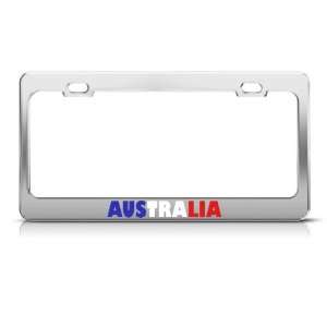 Australia Flag Country license plate frame Stainless Metal Tag Holder