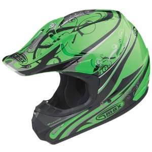   : GMAX Youth GM46X Future Full Face Helmet Medium  Green: Automotive